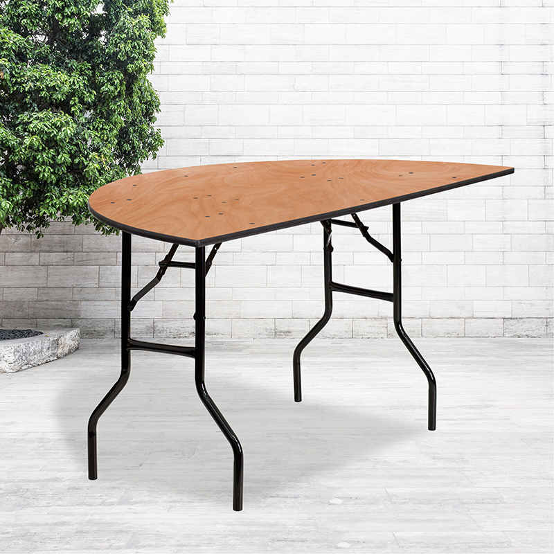 Alamont Furniture, ALA-ZUXI-8986, Round Wood Folding Tables