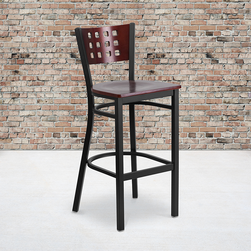 Alamont Furniture, ALA-YVEH-21697, Metal Restaurant Barstools