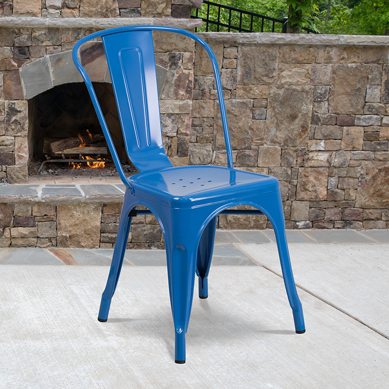 Alamont Furniture, ALA-DI42-134911, Metal Colorful Restaurant Chairs