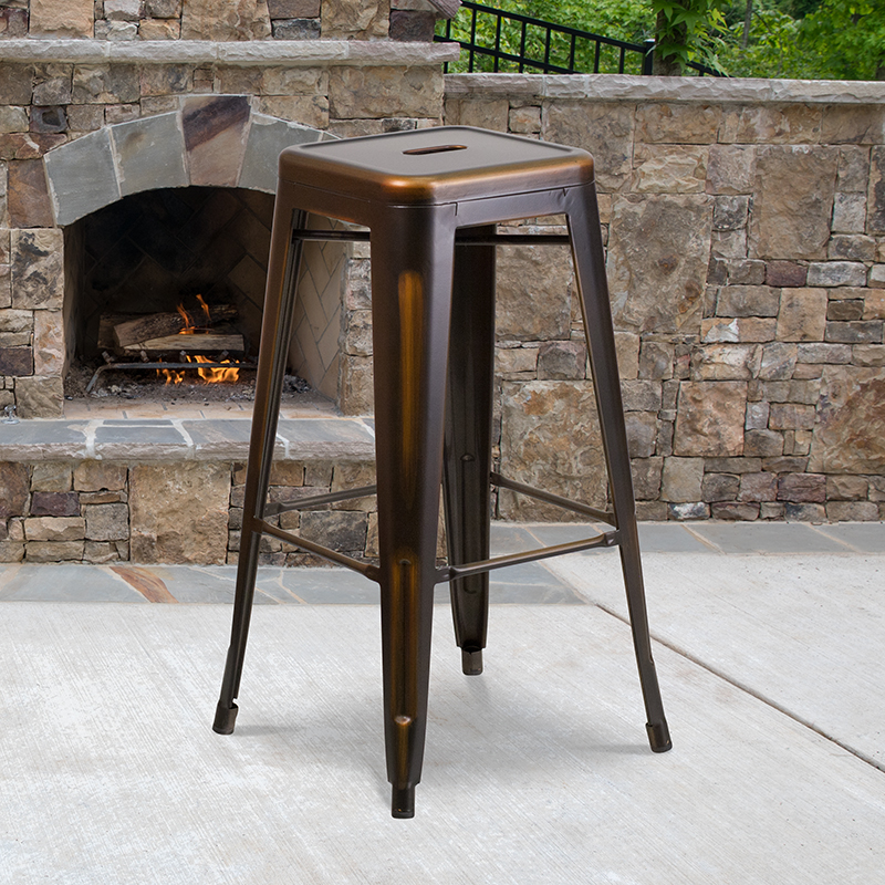 Alamont Furniture, ALA-FUCU-158222, Metal Colorful Restaurant Barstools