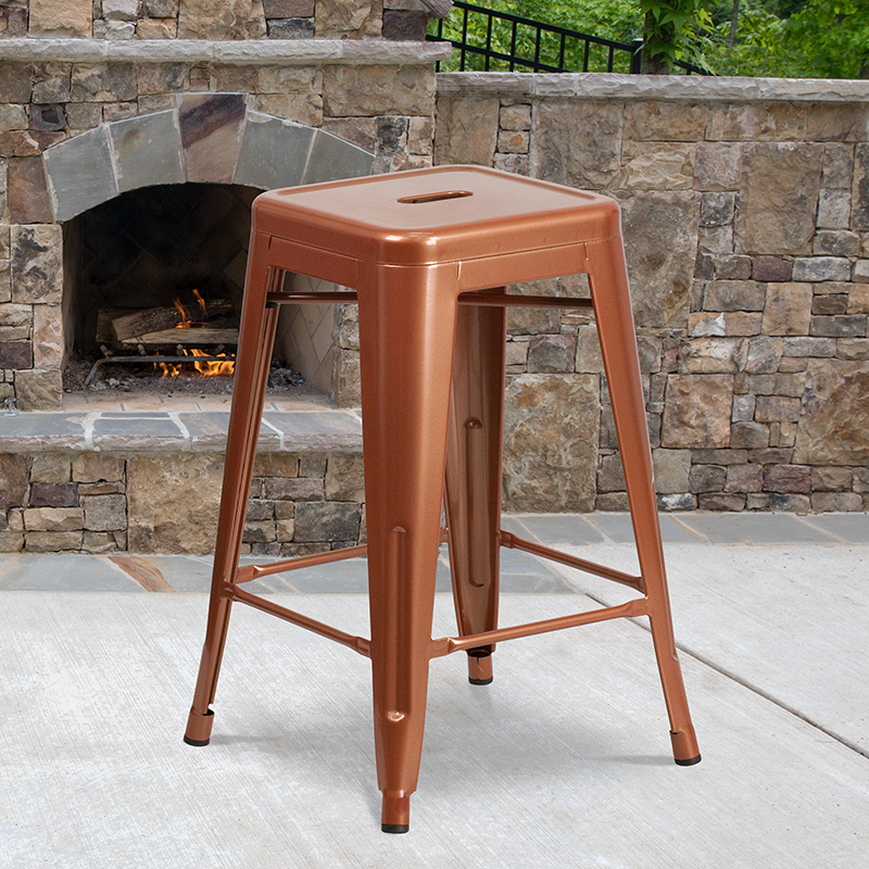 Alamont Furniture, ALA-FUCU-177973, Metal Colorful Restaurant Counter Stools