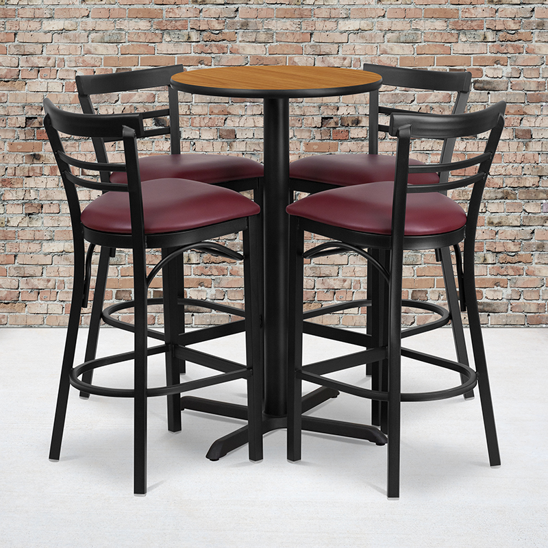 Alamont Furniture, ALA-IECG2-7787, Laminate Restaurant Bar Table and Stool Sets