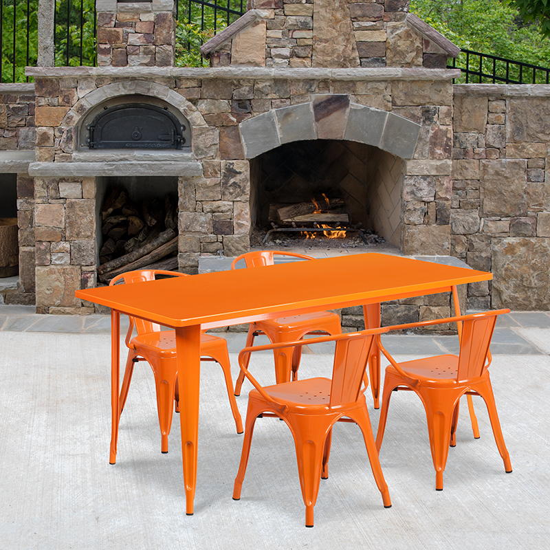 Alamont Furniture, ALA-FUDU-176652, Metal Colorful Table and Chair Sets