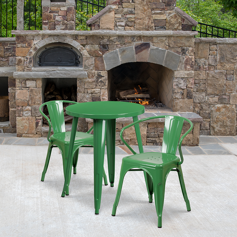 Alamont Furniture, ALA-DI62-194602, Metal Colorful Table and Chair Sets