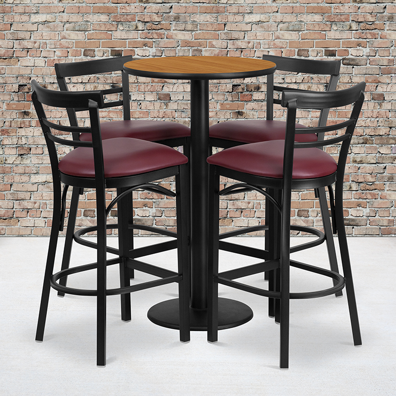 Alamont Furniture, ALA-STSC2-9166, Laminate Restaurant Bar Table and Stool Sets