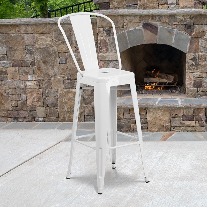 Alamont Furniture, ALA-DI42-134883, Metal Colorful Restaurant Barstools