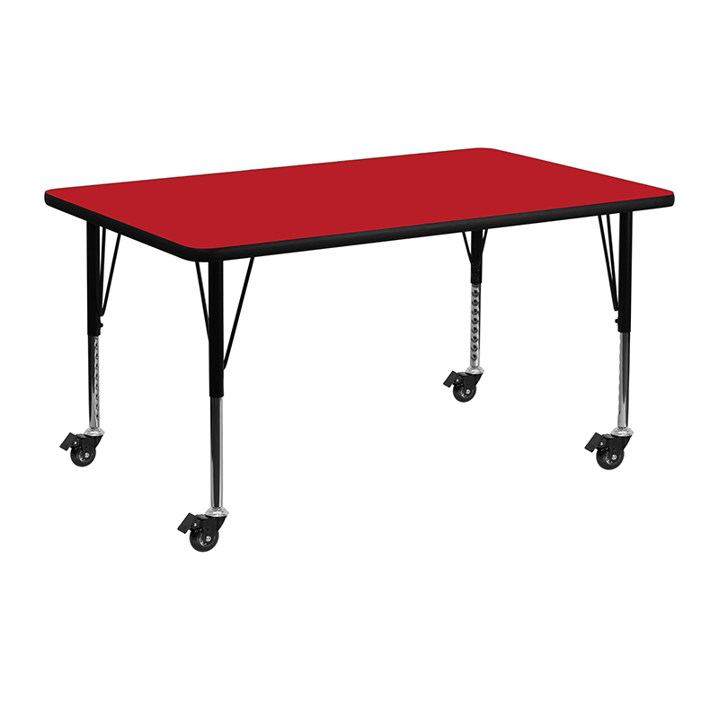 Alamont Furniture, ALA-YVB3-21148, Rectangular Activity Tables with Casters