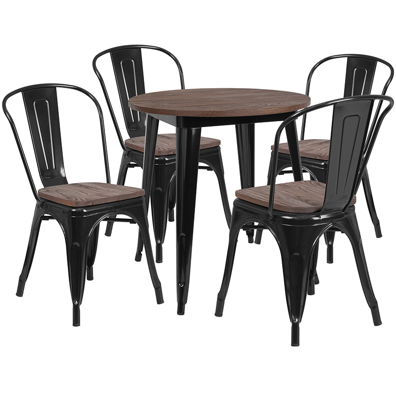 Alamont Furniture, ALA-DIXE-243634, Metal/Wood Colorful Table and Chair Sets