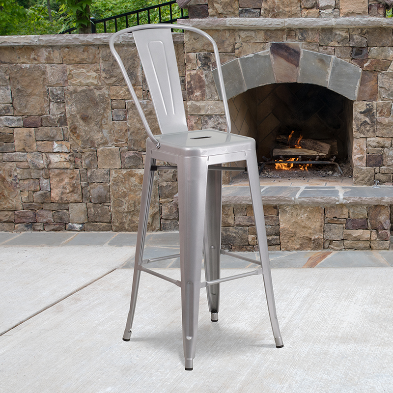 Alamont Furniture, ALA-DI42-134885, Metal Colorful Restaurant Barstools