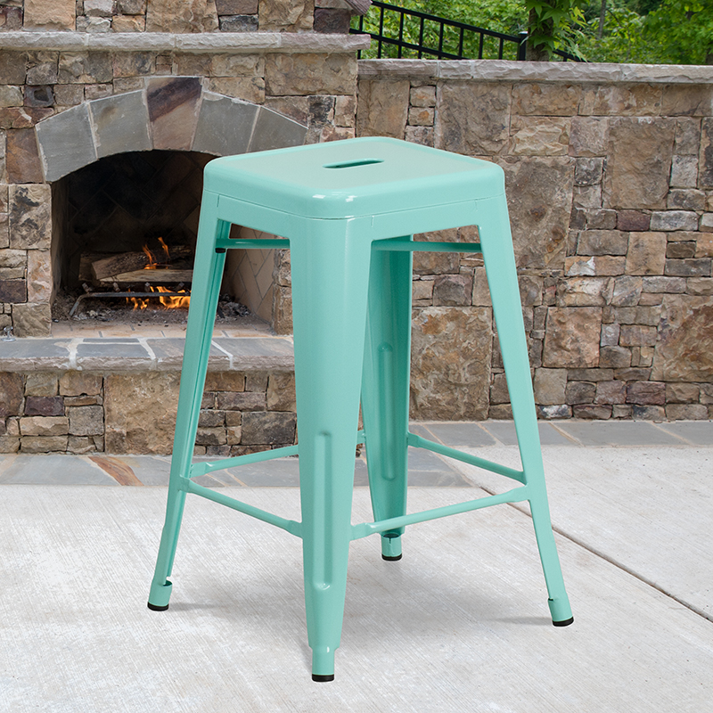 Alamont Furniture, ALA-FUCU-177971, Metal Colorful Restaurant Counter Stools