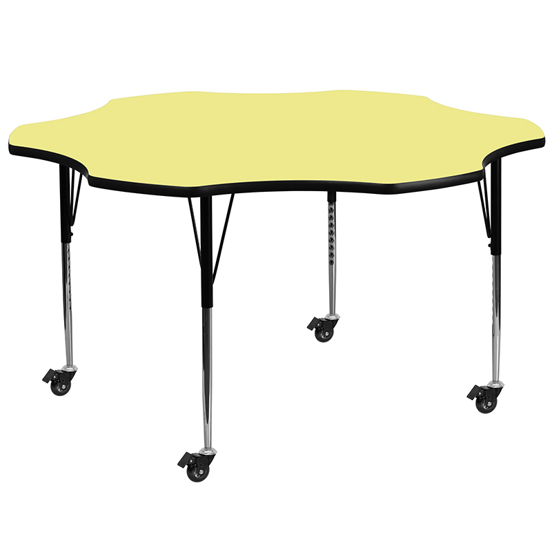 Alamont Furniture, ALA-YVB7-21347, Flower Activity Tables with Casters