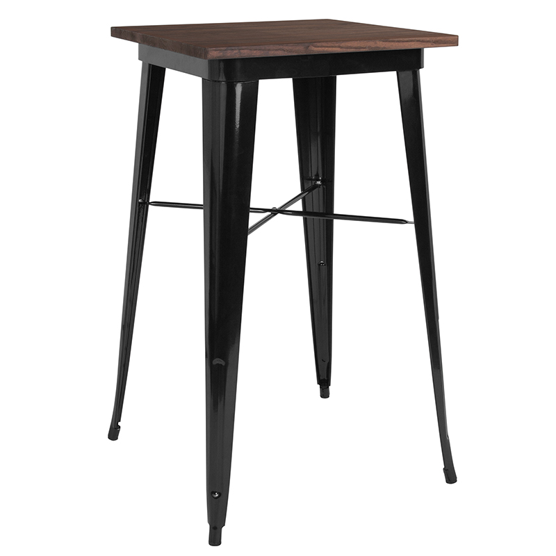 Alamont Furniture, ALA-DI42-239602, Metal/Wood Colorful Restaurant Tables