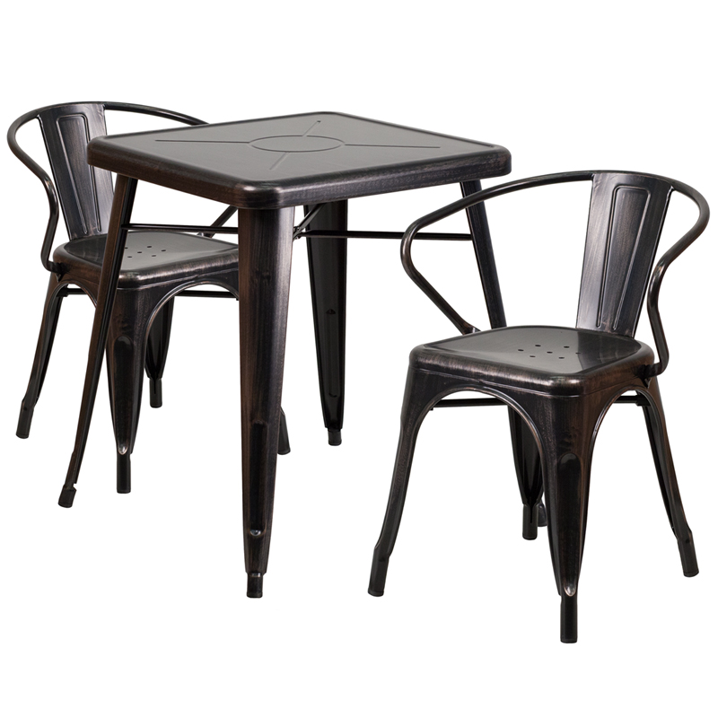 Alamont Furniture, ALA-DI42-159803, Metal Colorful Table and Chair Sets