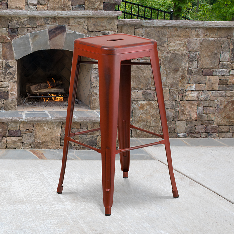 Alamont Furniture, ALA-FUCU-158218, Metal Colorful Restaurant Barstools