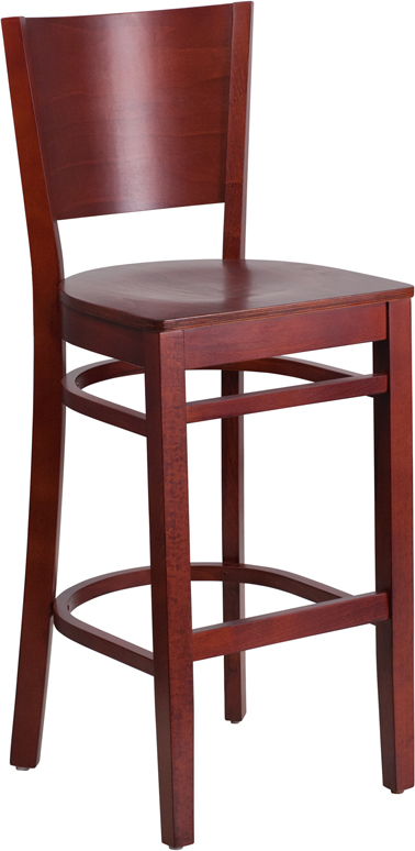 Alamont Furniture, ALA-YVEH-21672, Wood Restaurant Barstools