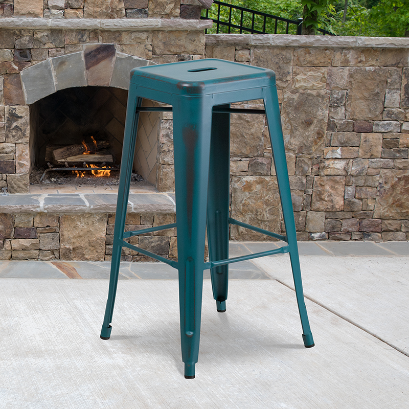 Alamont Furniture, ALA-FUCU-158219, Metal Colorful Restaurant Barstools