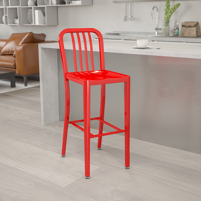 Alamont Furniture, ALA-DI72-172810, Metal Colorful Restaurant Barstools