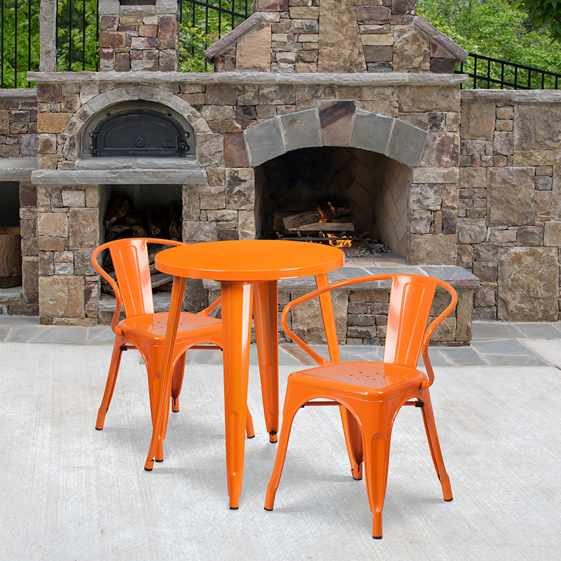 Alamont Furniture, ALA-DI62-194608, Metal Colorful Table and Chair Sets