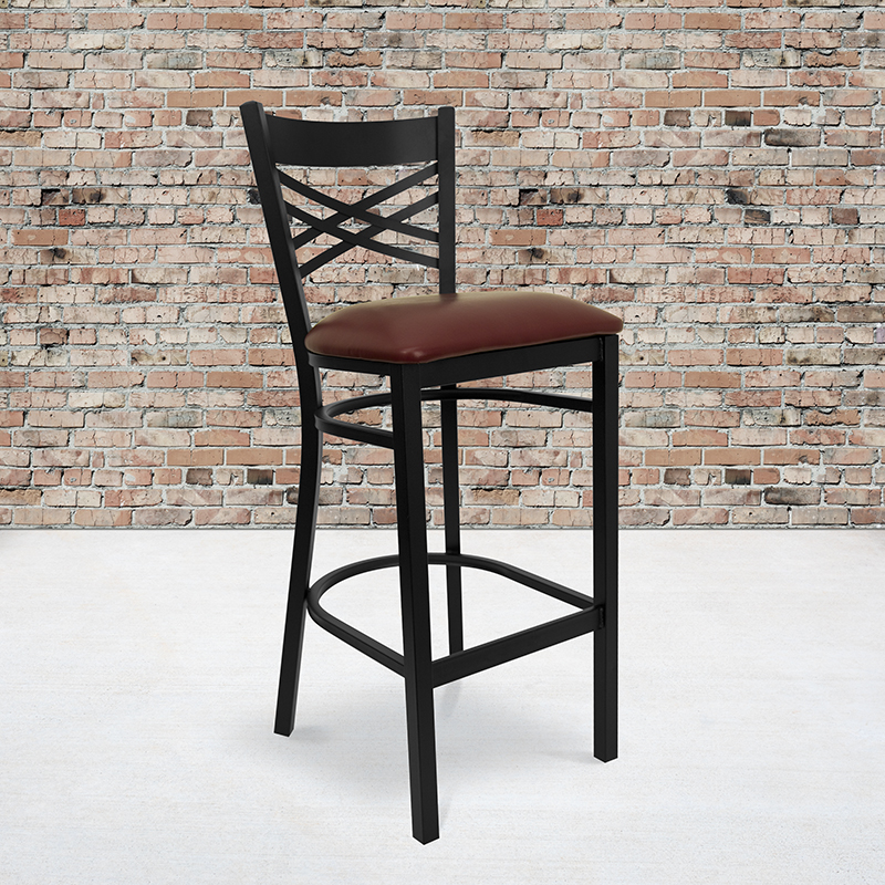Alamont Furniture, ALA-YV7G-1995, Metal Restaurant Barstools