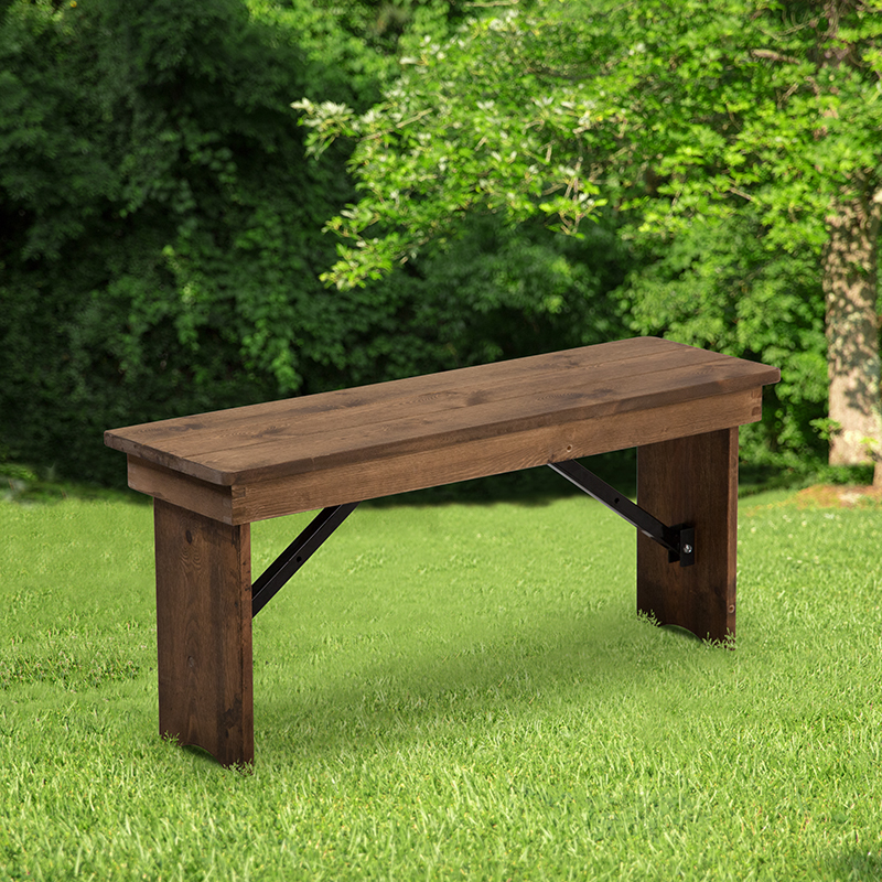 Alamont Furniture, ALA-YBC-211647, Farm Table Folding Benches