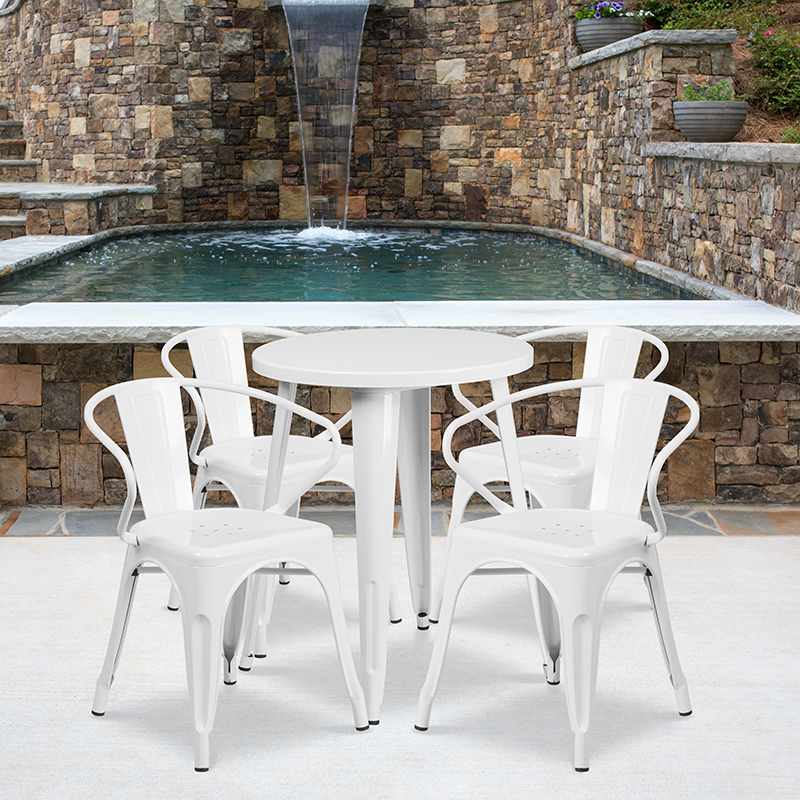 Alamont Furniture, ALA-DI62-194629, Metal Colorful Table and Chair Sets