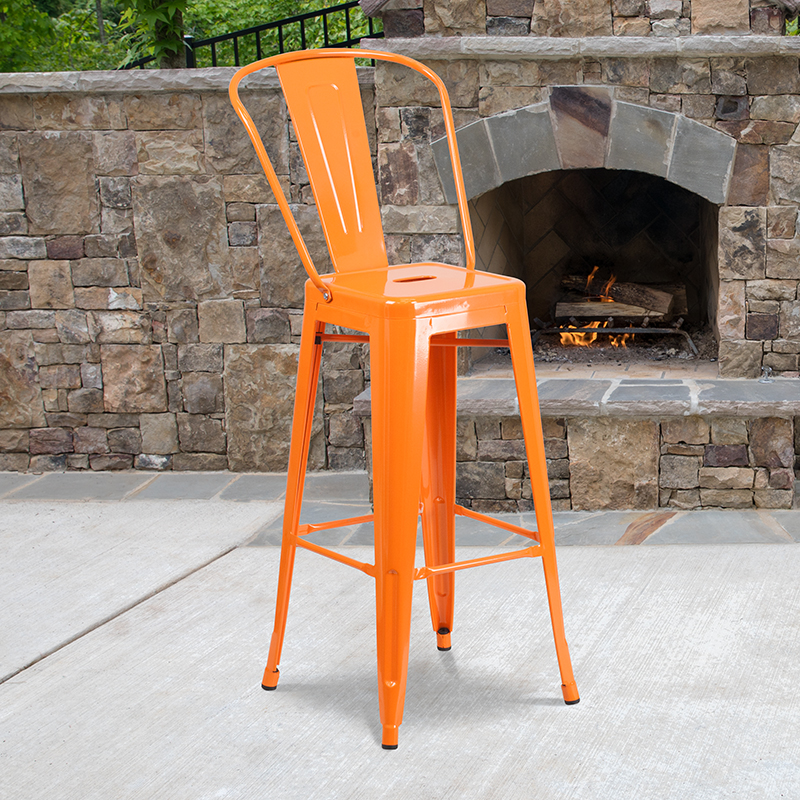 Alamont Furniture, ALA-DI42-134884, Metal Colorful Restaurant Barstools
