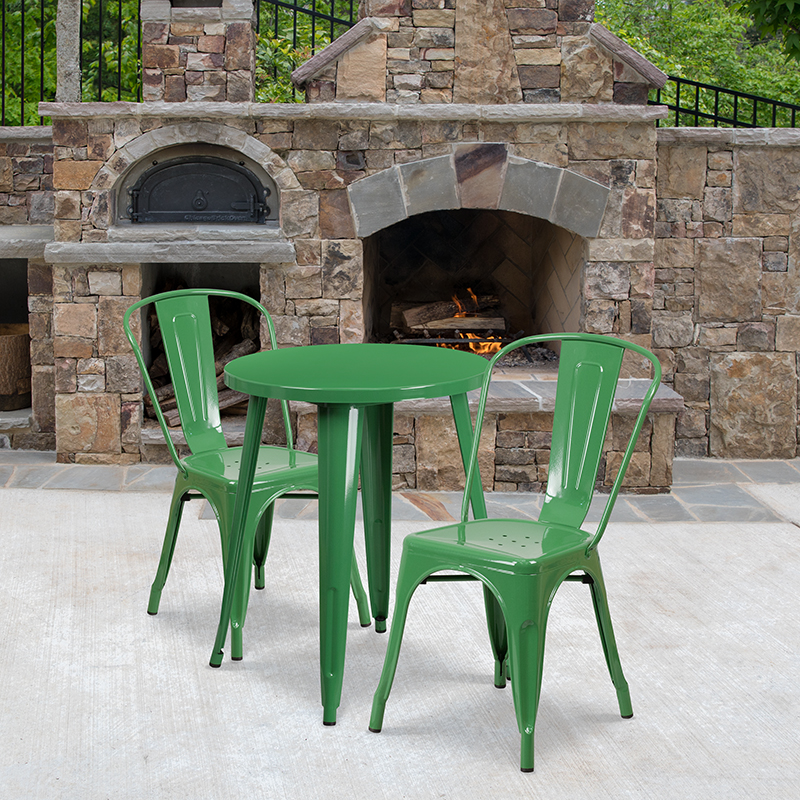 Alamont Furniture, ALA-DI62-194603, Metal Colorful Table and Chair Sets