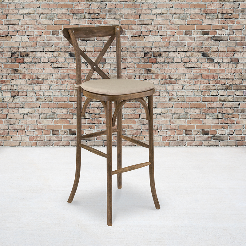 Alamont Furniture, ALA-YBY-226199, Wood Cross Back Barstools