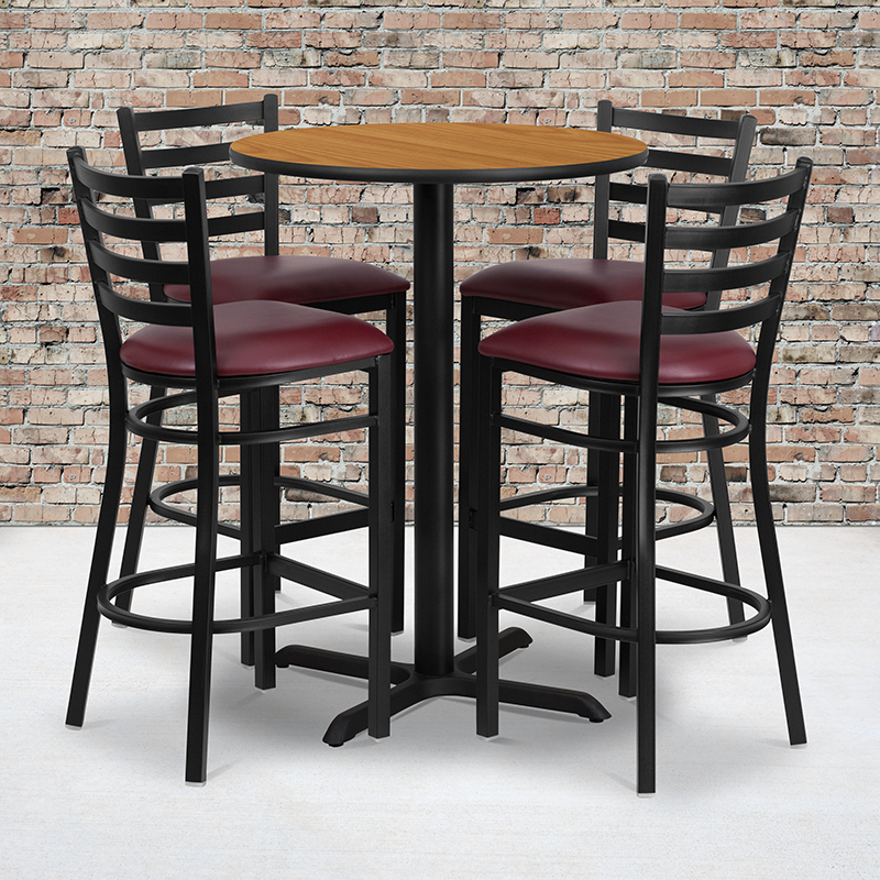 Alamont Furniture, ALA-IECG2-7775, Laminate Restaurant Bar Table and Stool Sets