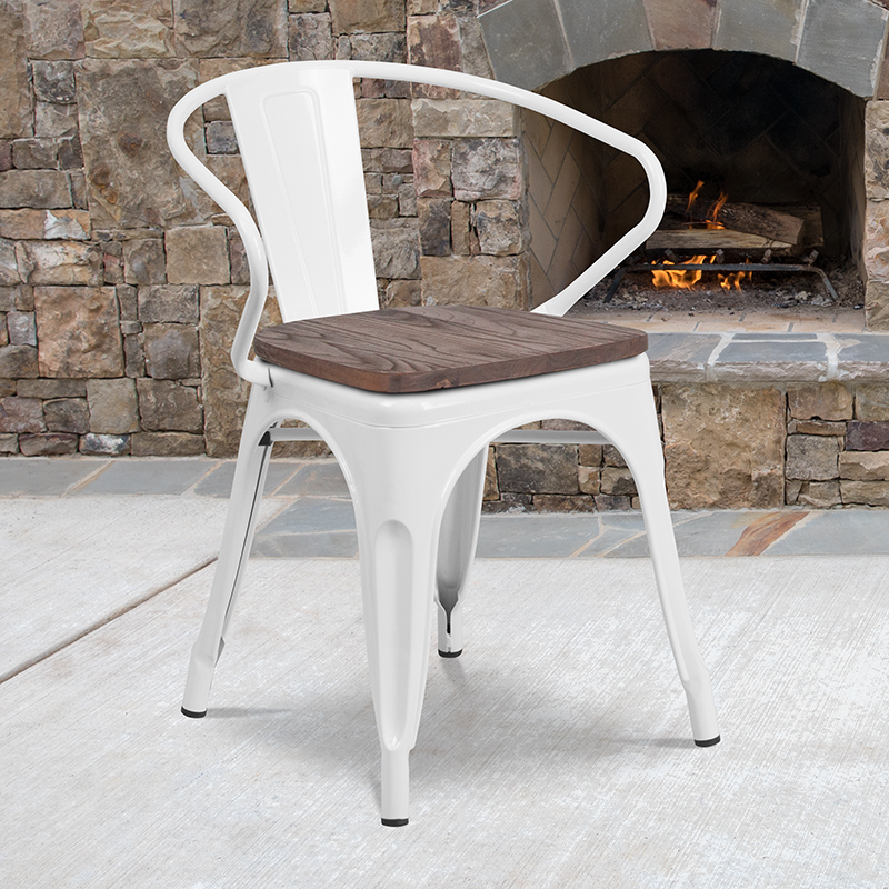 Alamont Furniture, ALA-DI42-249927, Metal/Wood Colorful Restaurant Chairs