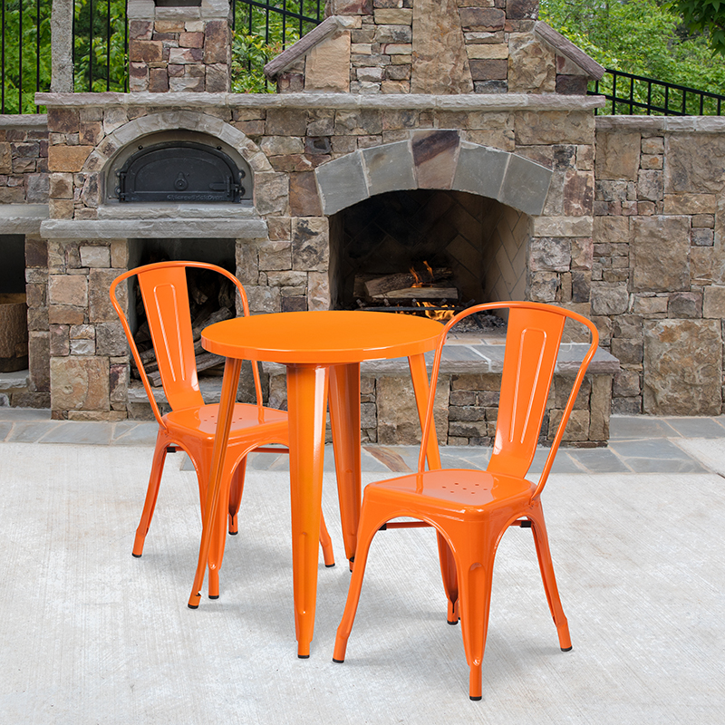 Alamont Furniture, ALA-DI62-194609, Metal Colorful Table and Chair Sets