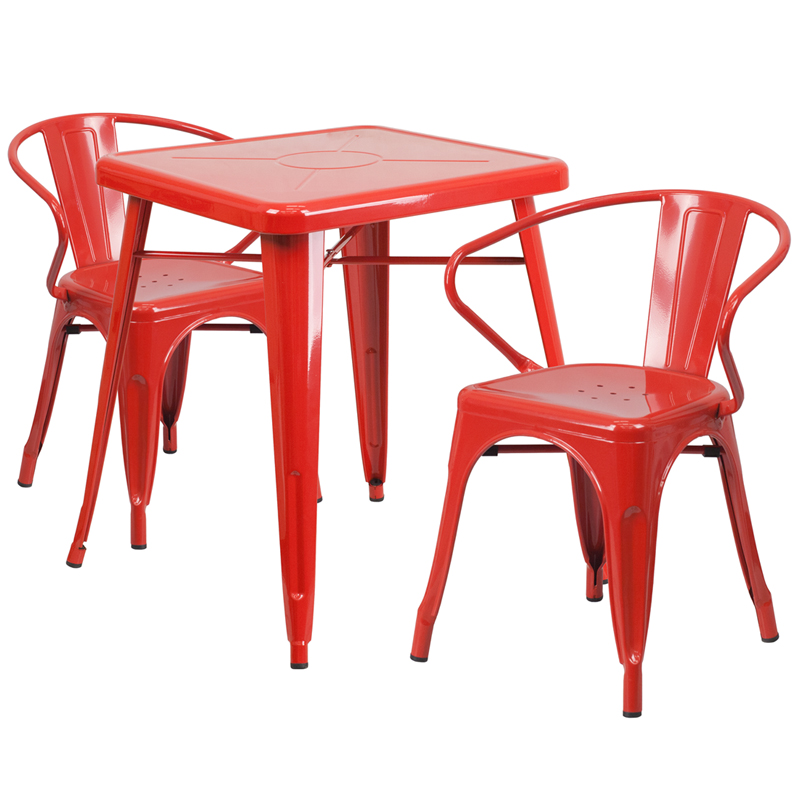Alamont Furniture, ALA-DI42-159799, Metal Colorful Table and Chair Sets