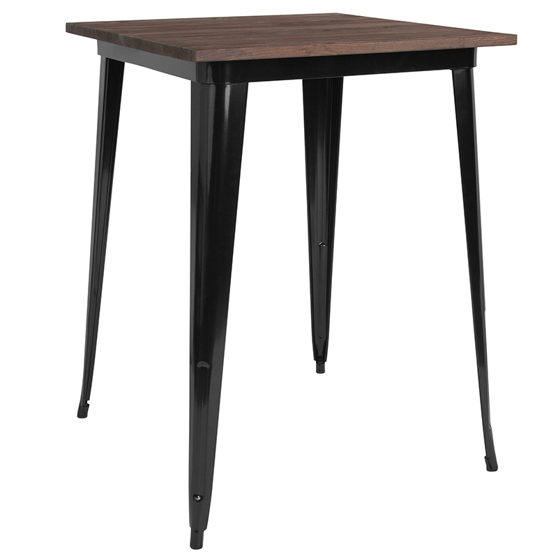 Alamont Furniture, ALA-DI62-239604, Metal/Wood Colorful Restaurant Tables