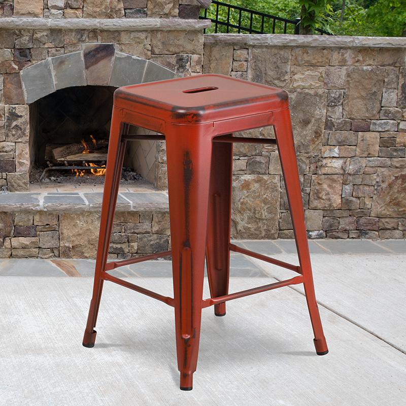 Alamont Furniture, ALA-FUCU-158209, Metal Colorful Restaurant Counter Stools