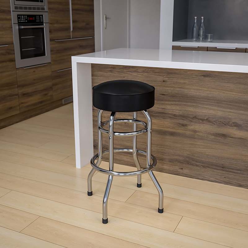 Alamont Furniture, ALA-YVE-18178, Backless Metal Restaurant Swivel Barstools