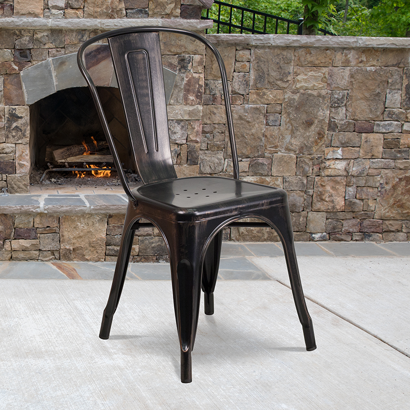 Alamont Furniture, ALA-DI42-134957, Metal Colorful Restaurant Chairs