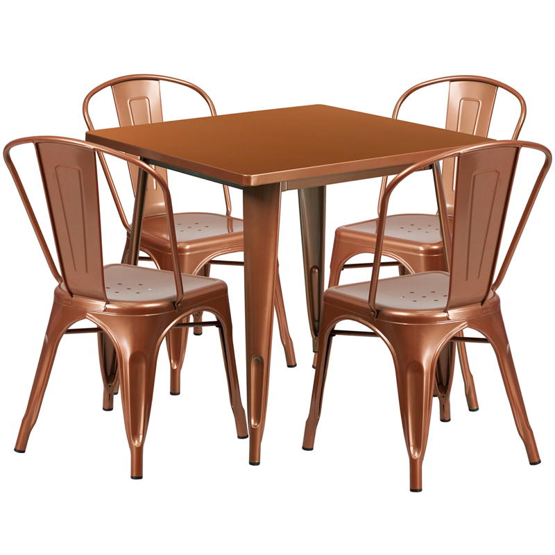 Alamont Furniture, ALA-FUDU-194471, Metal Colorful Table and Chair Sets