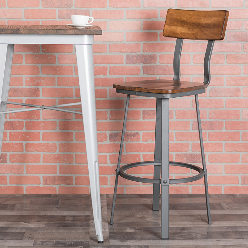 Alamont Furniture, ALA-YVEH-239916, Metal Restaurant Barstools