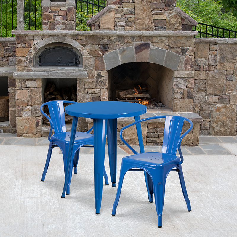 Alamont Furniture, ALA-DI62-194590, Metal Colorful Table and Chair Sets