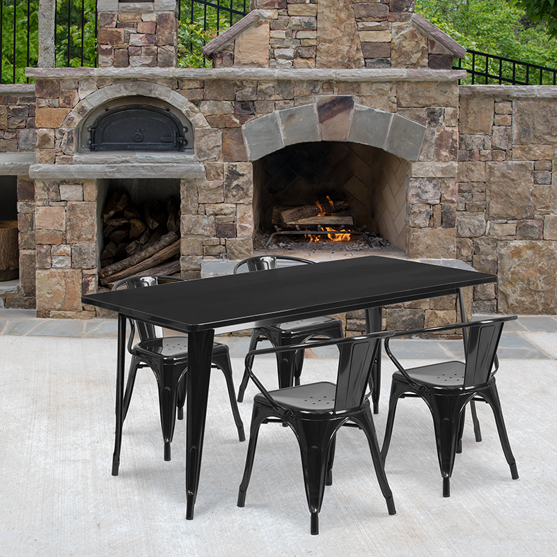 Alamont Furniture, ALA-FUDU-176649, Metal Colorful Table and Chair Sets