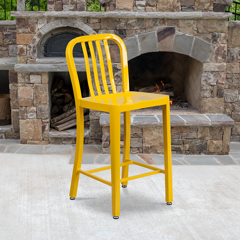Alamont Furniture, ALA-DI72-172806, Metal Colorful Restaurant Counter Stools