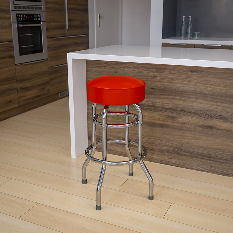Alamont Furniture, ALA-YVE-160898, Backless Metal Restaurant Swivel Barstools