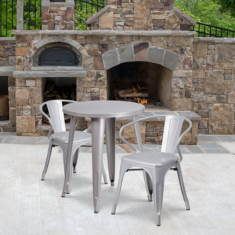 Alamont Furniture, ALA-DI62-194620, Metal Colorful Table and Chair Sets