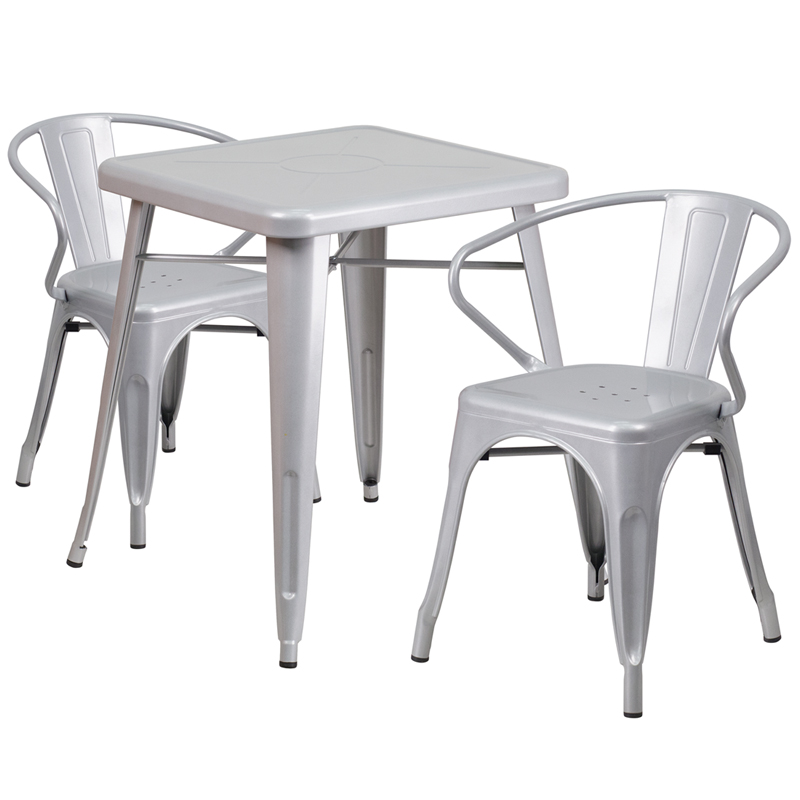 Alamont Furniture, ALA-DI42-159798, Metal Colorful Table and Chair Sets