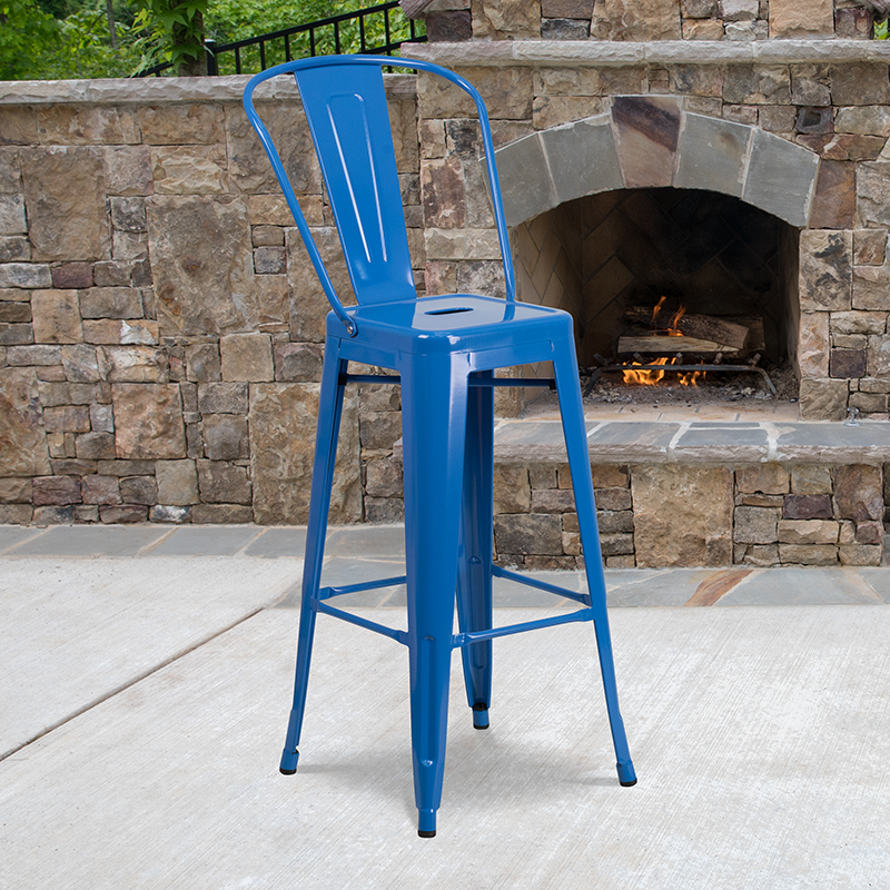 Alamont Furniture, ALA-DI42-134908, Metal Colorful Restaurant Barstools