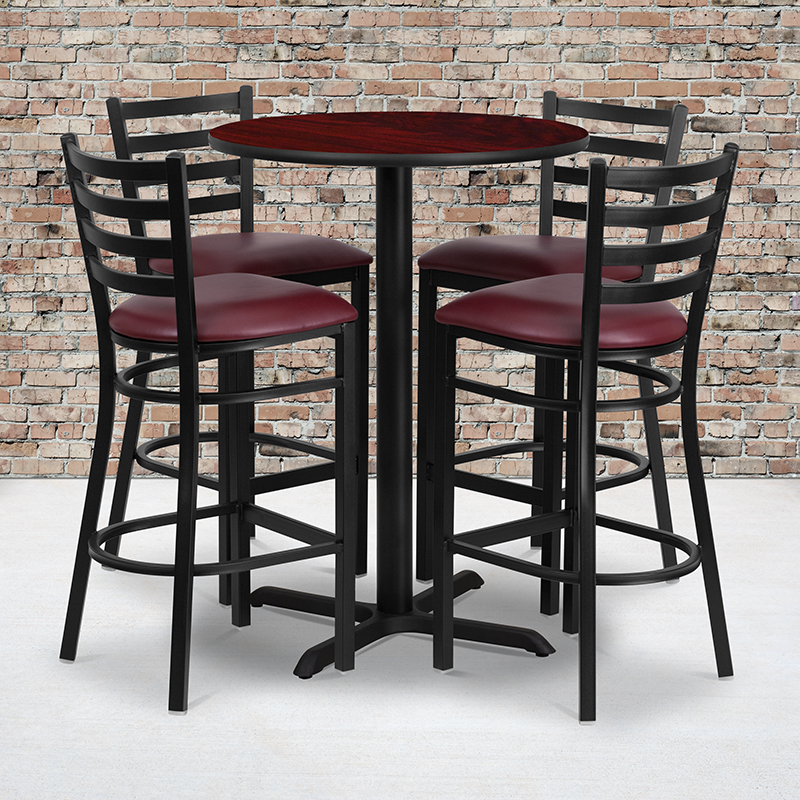 Alamont Furniture, ALA-IECG2-7774, Laminate Restaurant Bar Table and Stool Sets