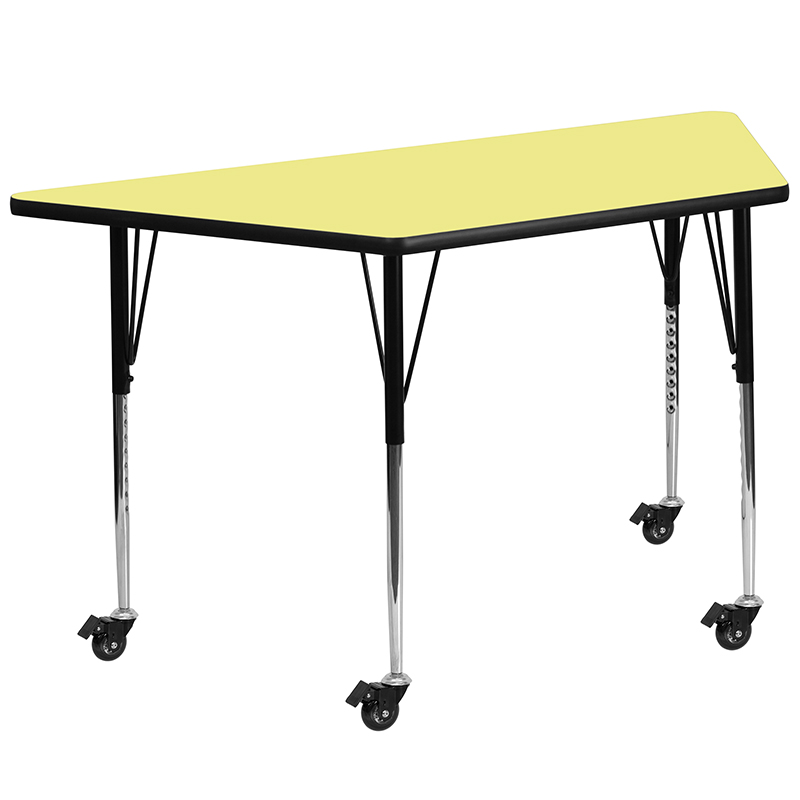 Alamont Furniture, ALA-YVB4-21224, Trapezoid Activity Tables with Casters
