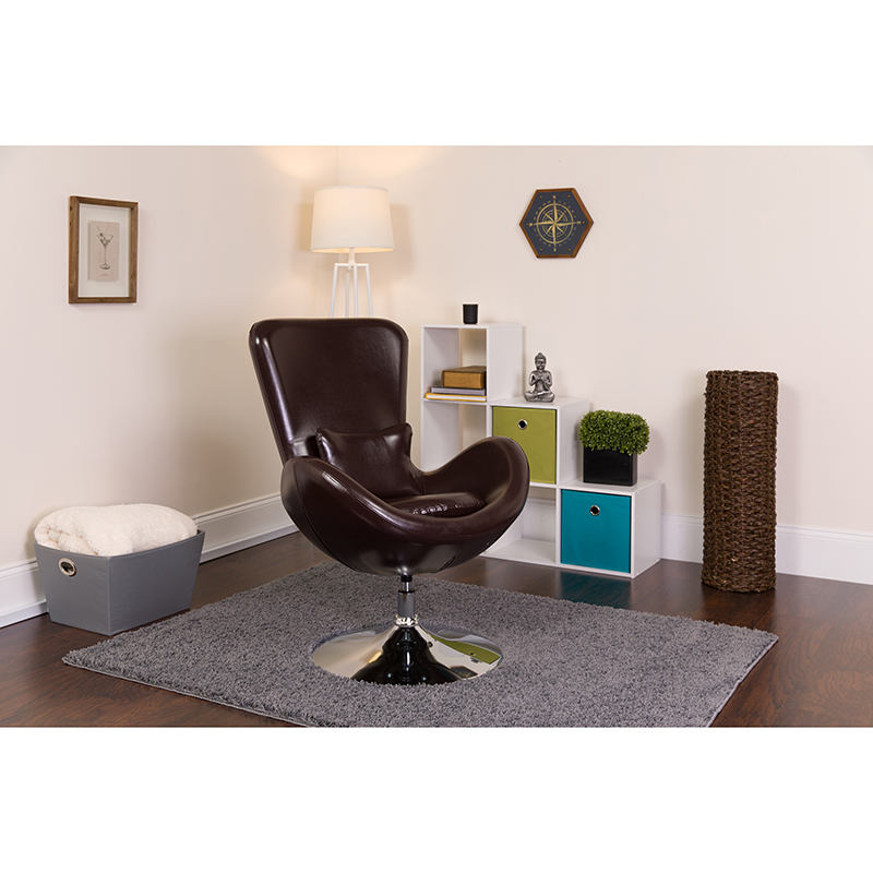 Alamont Furniture, ALA-DI27-182087, Leather Egg Chairs
