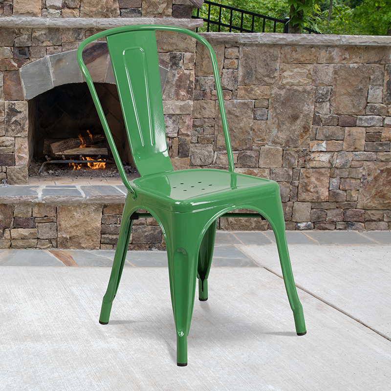 Alamont Furniture, ALA-DI42-134912, Metal Colorful Restaurant Chairs