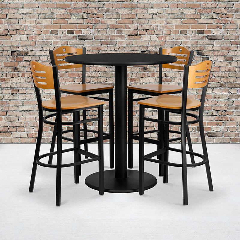 Alamont Furniture, ALA-NE11-9187, Laminate Restaurant Bar Table and Stool Sets